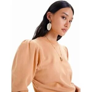 Mother The Curve Ball Sweatshirt in Toast Size L